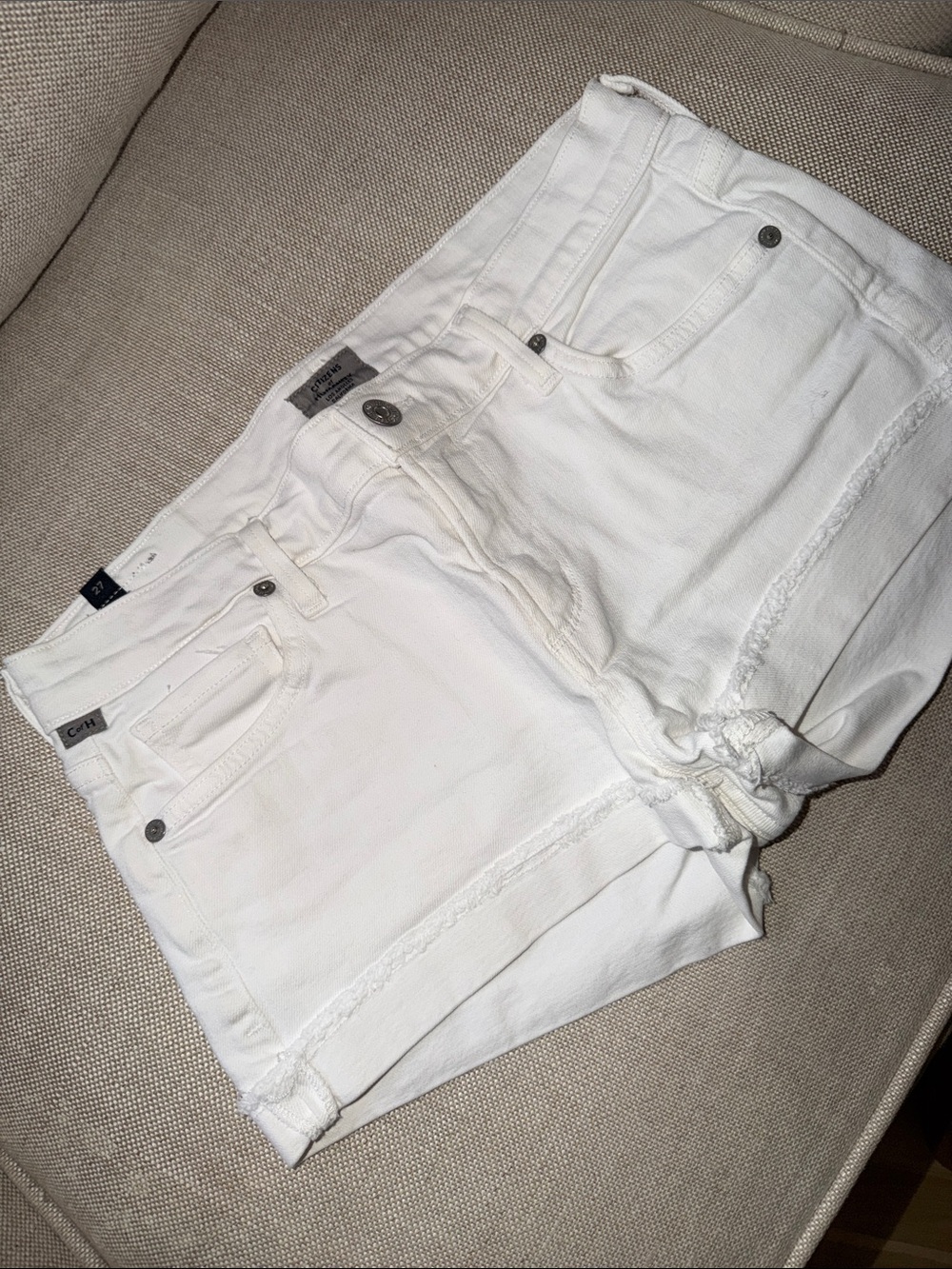 Citizens Of Humanity White Denim Jean Shorts